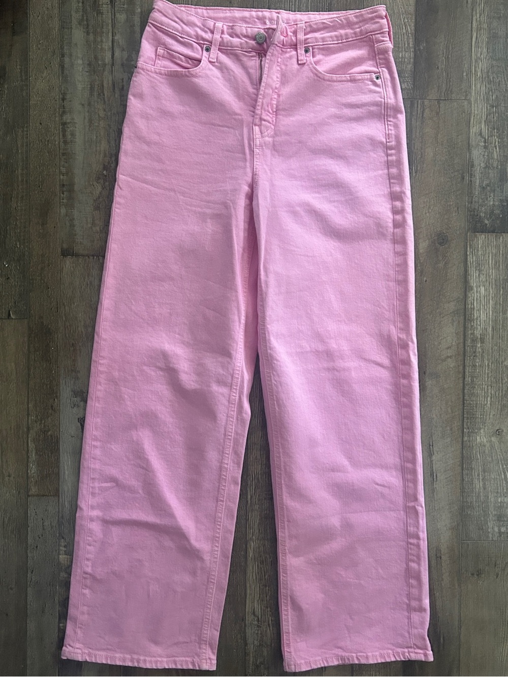 Old Navy Light Pink Straight-Leg Jeans